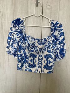 Blue Crop Top