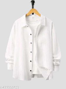 Men Striped Solid Popcon Shirt (Pack Of 2)