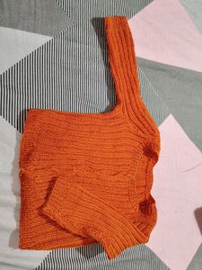 Knitted Brownhandmade Pullover