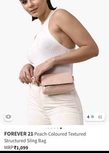 Forever 21 Peach Textured Waist Bag