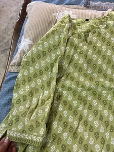 Green Short Frock Style Kurti