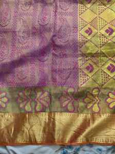 Purple And Gold Bridal Kanchipuram