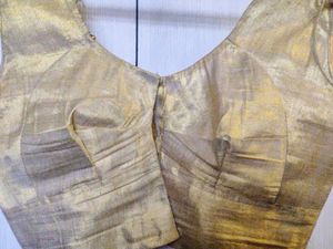 Boutique Stiched Golder Saree Blouse