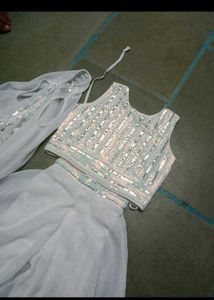 Elegant White Indian Dress 11 - 12 Years