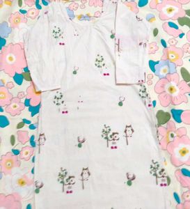 Sleepy Owl Cotton Blend Night Dress 🦉✨