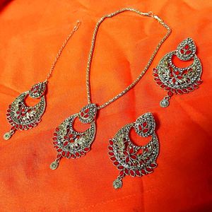 Red & Gold Jewelry Set