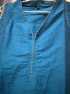 Short Blue Tailored Kurta