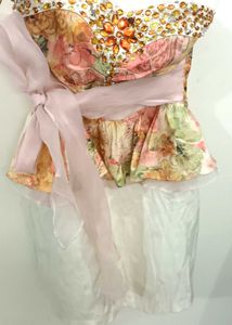 Floral Beaded Mini Dress