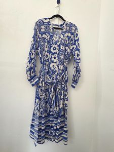 Blue & White Floral Dress