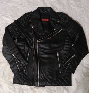 Zara Man Black Faux Leather Jacket