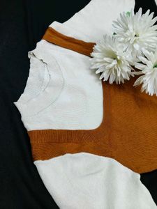 Stylish Brown Pinafore Dress