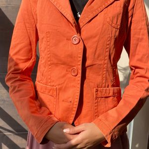Vintage Orange Denim Jacket