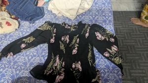 Bell Sleeve Ruched Free Size Top