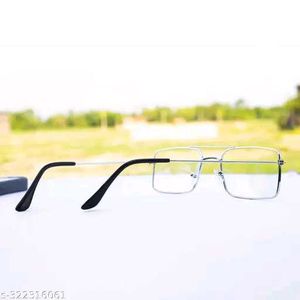 Silver Frame Square Glasses