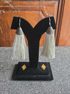 COMBO Yellow and White Tassel Earrings
