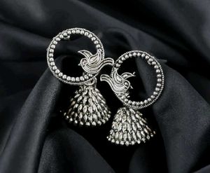 Silver Oxidized Earing