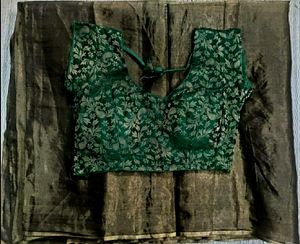 Copper Brown Color Tissue Saree.