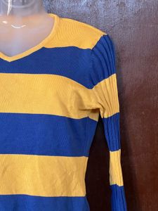 Striped V-Neck Top