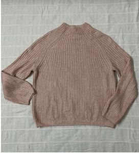 H&amp;M Shiny Peach Cable Knit Sweater