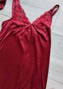 Red Maroon Colour Nighty