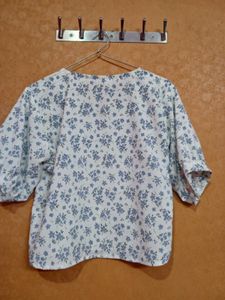 Floral Print Button-Up Top
