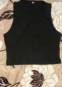 Black Basic Crop  Top