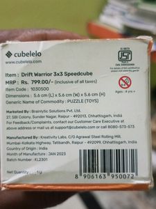 Cubelelo Drift Warrior 3x3 Stickerless Speedcube