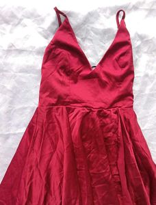 Brand New ( Shein) Red Satin  High Low Dress