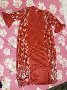 Coat Tie Type Nighty Gown Large Size