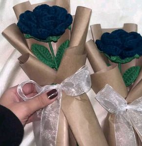 Crochet Single Rose Bouquet 💐🌹