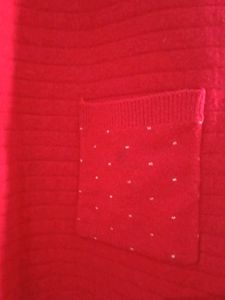 Red Patterned Sweater Dress