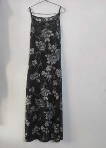 Floral Mesh Maxi Dress