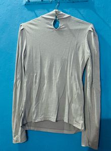 Gray Embellished Top