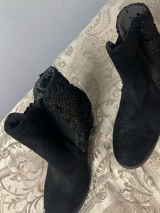 Black Glittery Boots