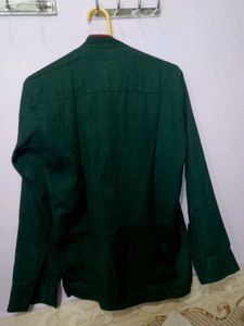 Green Mandarin Collar Kurta