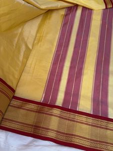 Kesari Coloured Banarasi Silk Saree