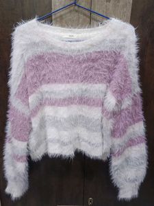 Striped Fuzzy Forever 21 Sweater