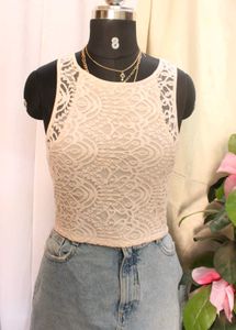 Forever 21 Embroidered Crop Top