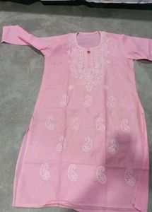 Baby Pink Chikankari Kurta