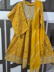 Yellow Anarkali