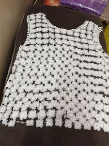 White Floral Embellished Top