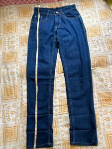 Blue Denim Straight Fit Pant