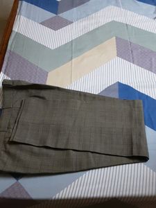 Formal Pant With Check Waist 32 For Men Grey Colou