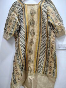 TISSUE SILK KURTA AND DUPATTA SET
