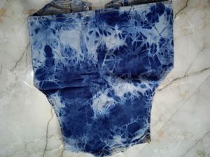 t-shirt with denim jacket.