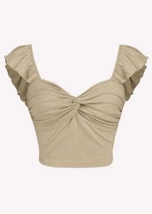 SSS Ribbed Ruffle Crop Top