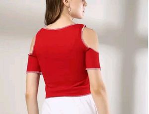 Red &#39;96&#39; Crop Top