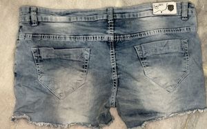 Distressed Denim Shorts