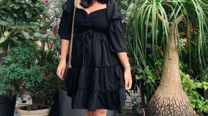 Black Cute Dress With Flare