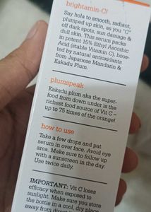 Plum Vitamin C Serum (Sealed Pack)